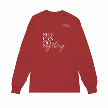 Load image into Gallery viewer, She Can Do Anything | Crew Neck Long Sleeve Shirt