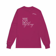 Load image into Gallery viewer, She Can Do Anything | Crew Neck Long Sleeve Shirt