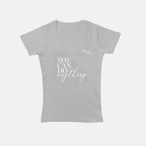 She Can Do Anything | V-Neck T-Shirt