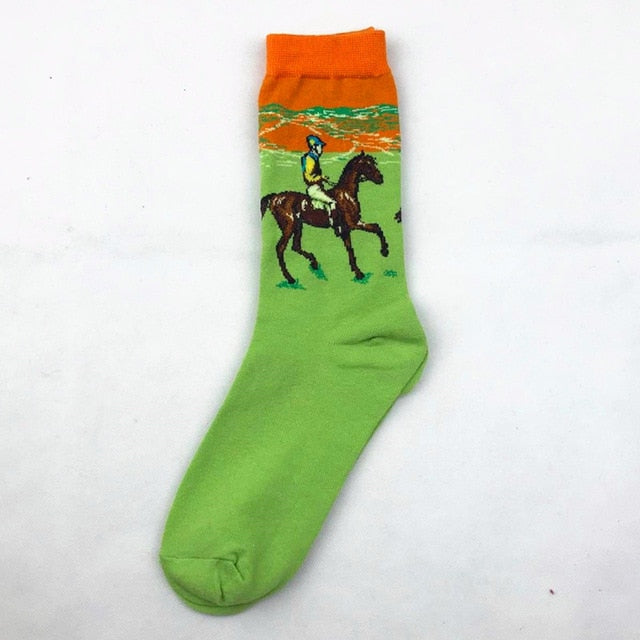 Retro Fun Van Gogh Art - Famous Painting Socks